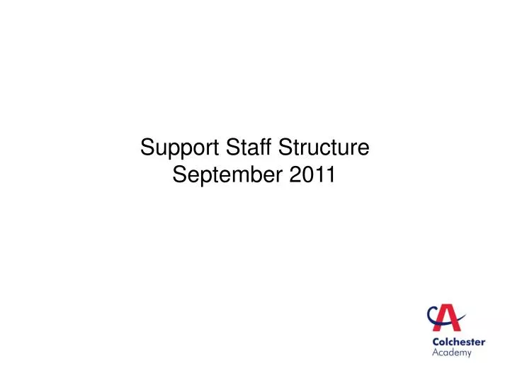 support staff structure september 2011
