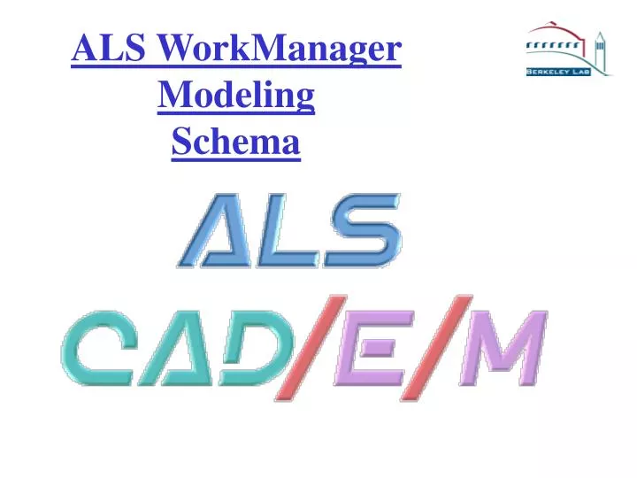 als workmanager modeling schema