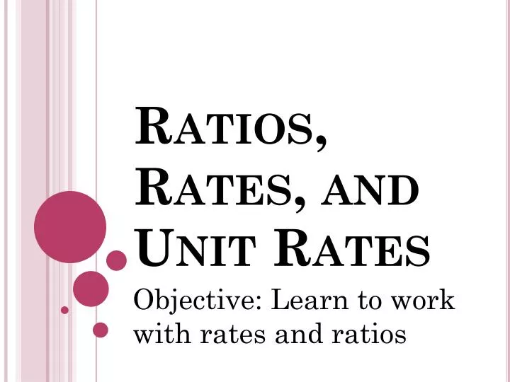ratios rates and unit rates