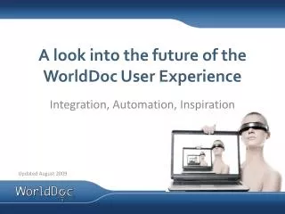 A look into the future of the WorldDoc User Experience