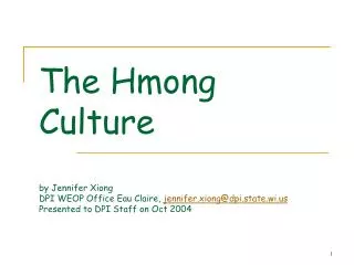 History of the Hmong