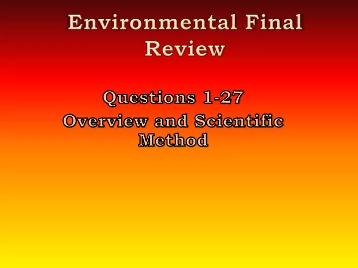 environmental final review