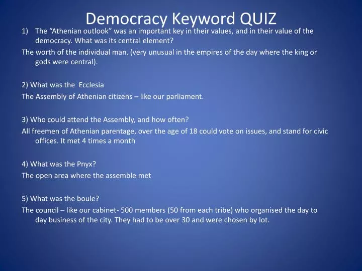 democracy keyword quiz