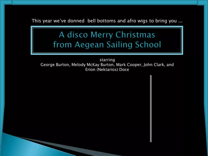 a disco merry christmas from aegean sailing school