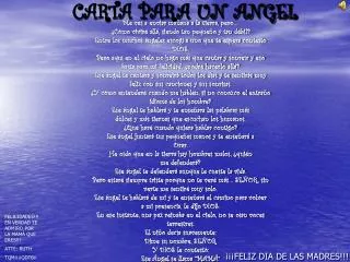 carta para un angel