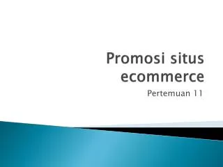 Promosi situs ecommerce