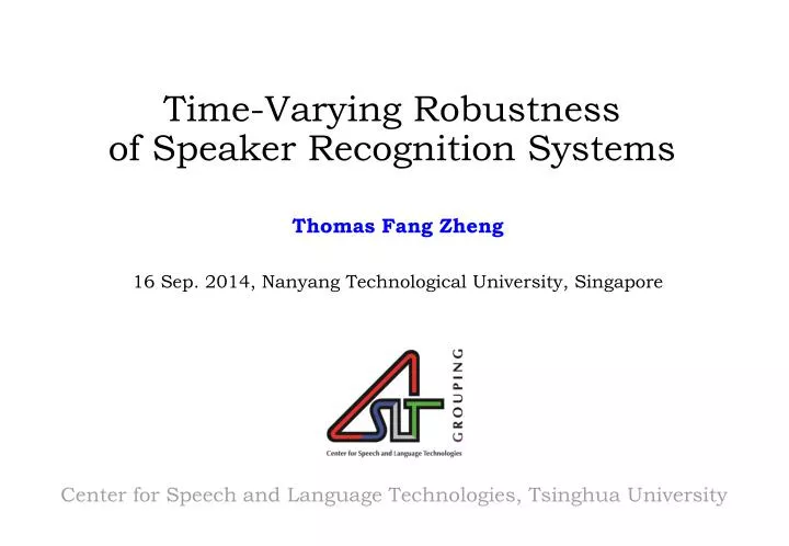 thomas fang zheng 16 sep 2014 nanyang technological university singapore