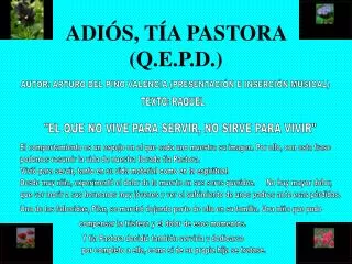 adi s t a pastora q e p d