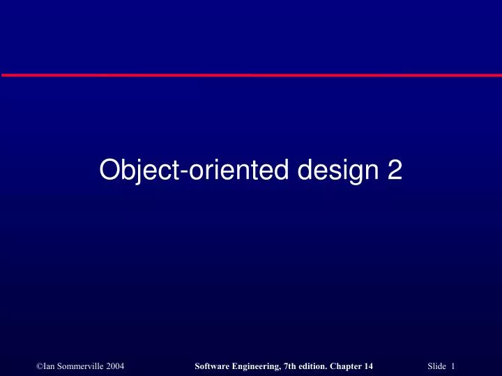object oriented design 2