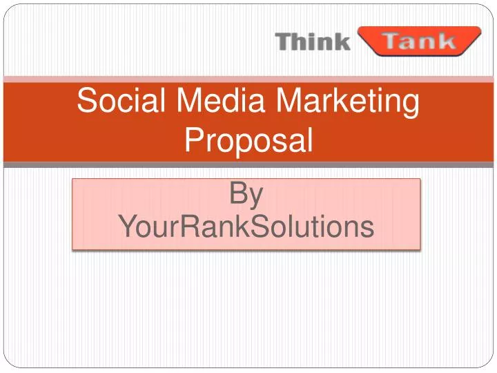 social media marketing proposal