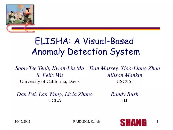 elisha a visual based anomaly detection system