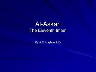 Al-Askari The Eleventh Imam