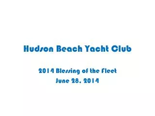 Hudson Beach Yacht Club