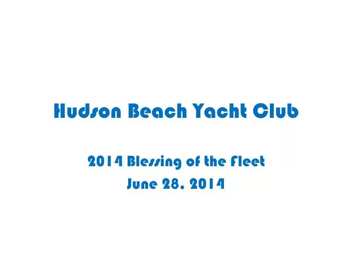 hudson beach yacht club