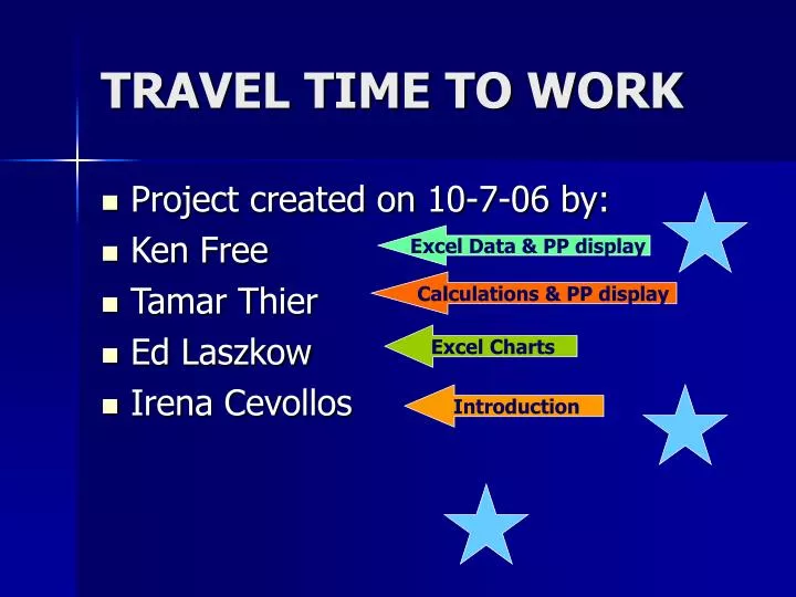 travel time to work