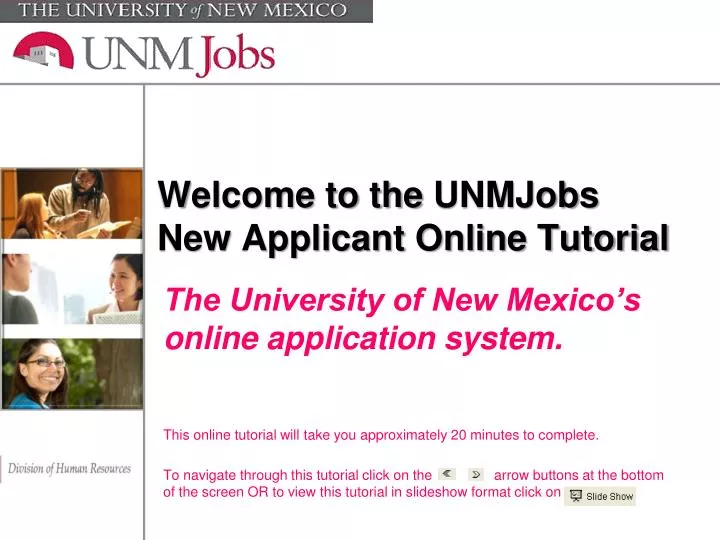 welcome to the unmjobs new applicant online tutorial