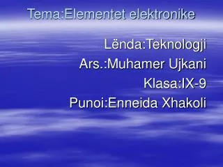 tema elementet elektronike