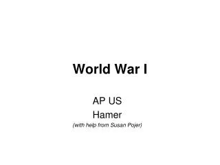 World War I