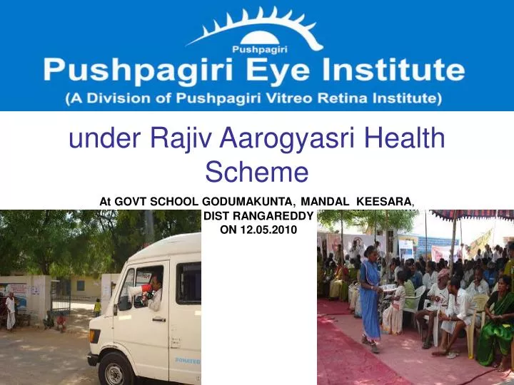 under rajiv aarogyasri health scheme