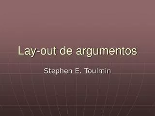lay out de argumentos