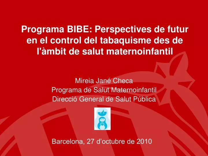 mireia jan checa programa de salut maternoinfantil direcci general de salut p blica