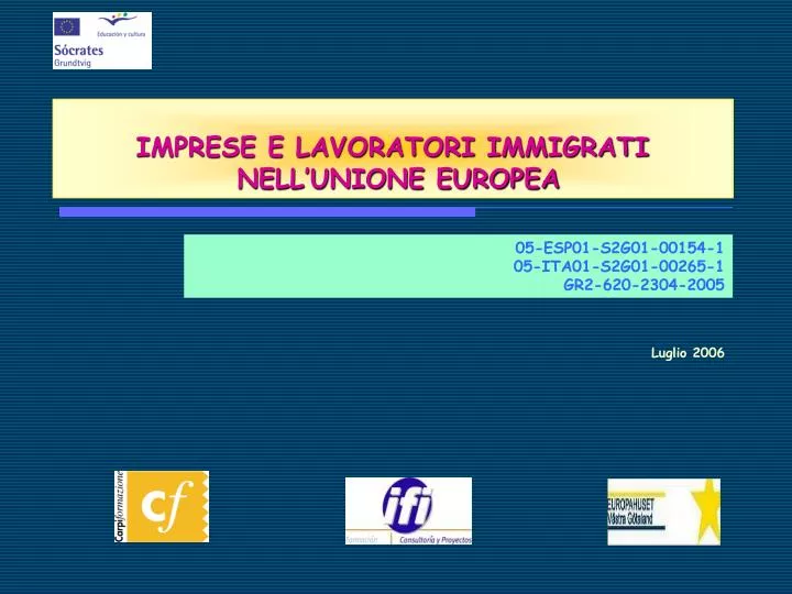 imprese e lavoratori immigrati nell unione europea