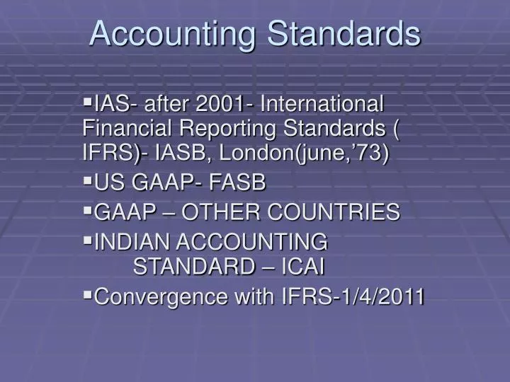 accounting standards