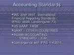 Accounting Standards - slide 1