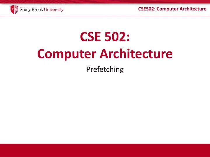 cse 502 computer architecture