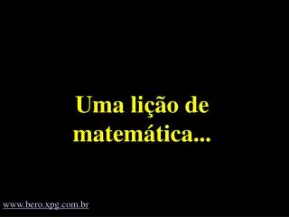 uma li o de matem tica