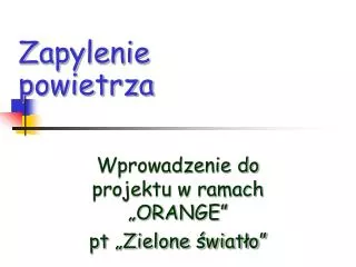 zapylenie powietrza
