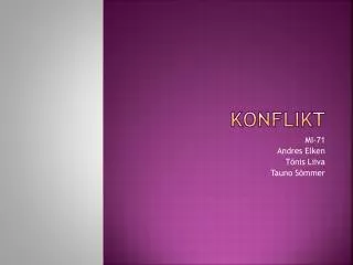 konflikt