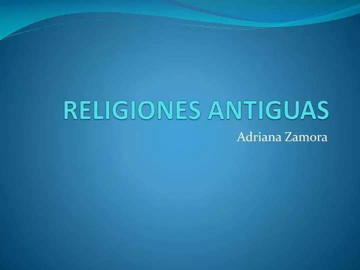 religiones antiguas