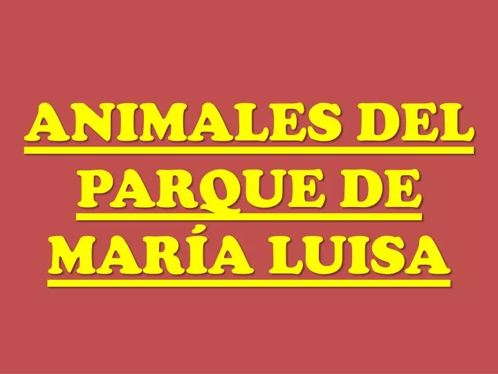 animales del parque de mar a luisa