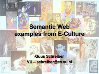 Semantic Web examples from E-Culture