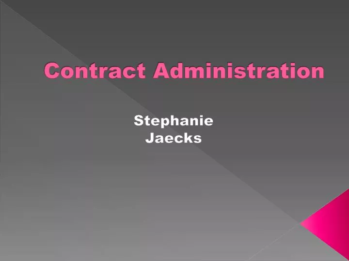 contract administration