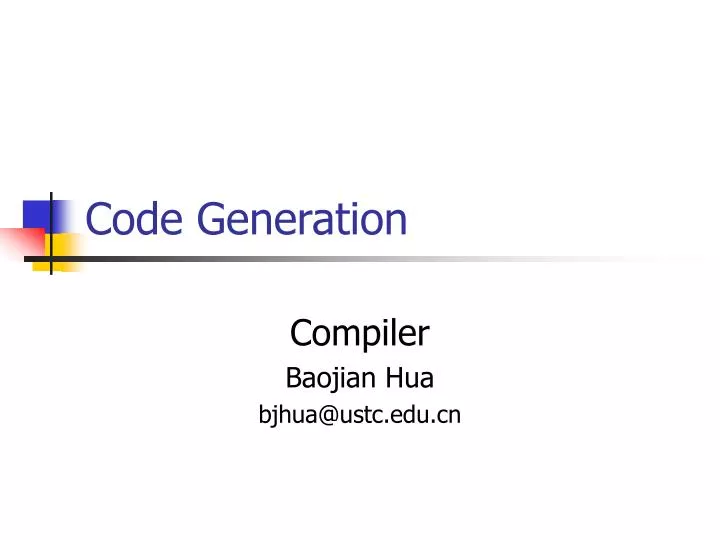 code generation