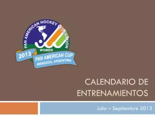 calendario de entrenamientos