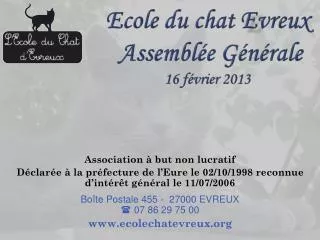 ecole du chat e vreux assembl e g n rale 16 f vrier 2013