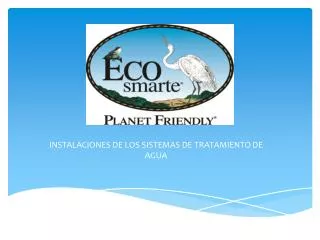 instalaciones de los sistemas de tratamiento de agua