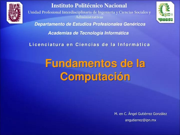 fundamentos de la computaci n