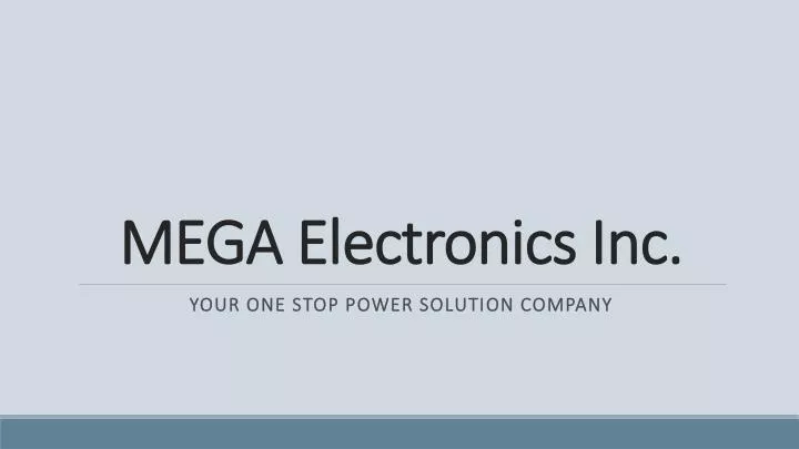 mega electronics inc