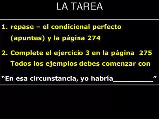 la tarea