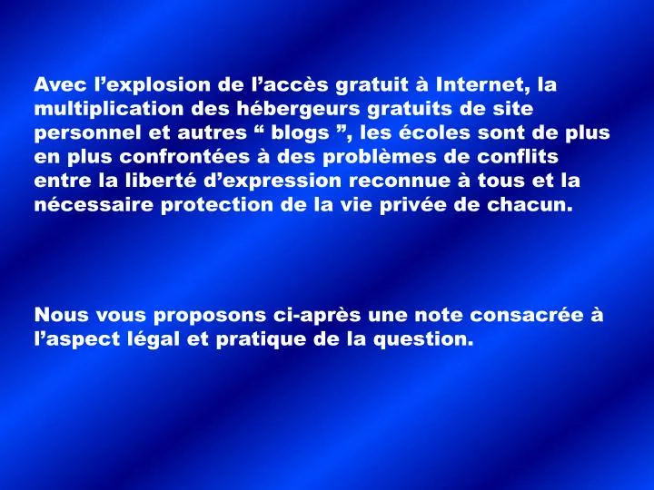 nous vous proposons ci apr s une note consacr e l aspect l gal et pratique de la question