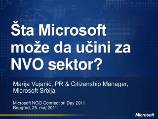 ta microsoft mo e da u ini za nvo sektor
