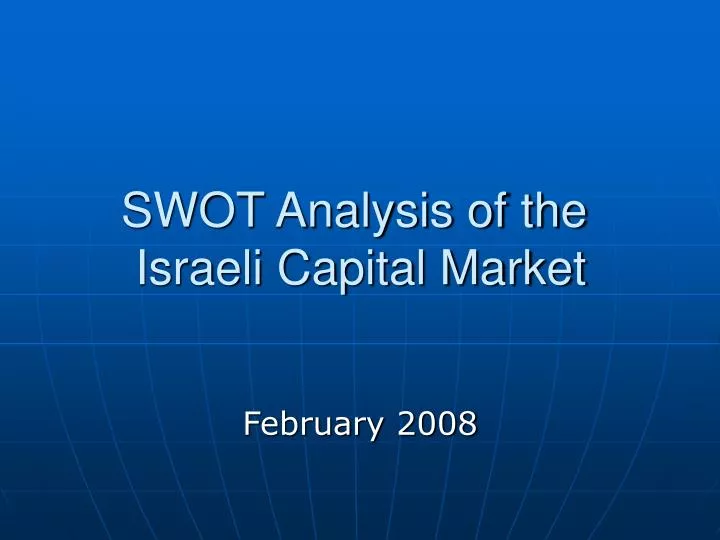 swot analysis of the israeli capital market