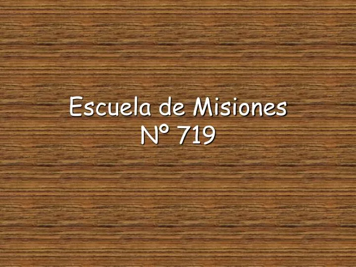 escuela de misiones n 719