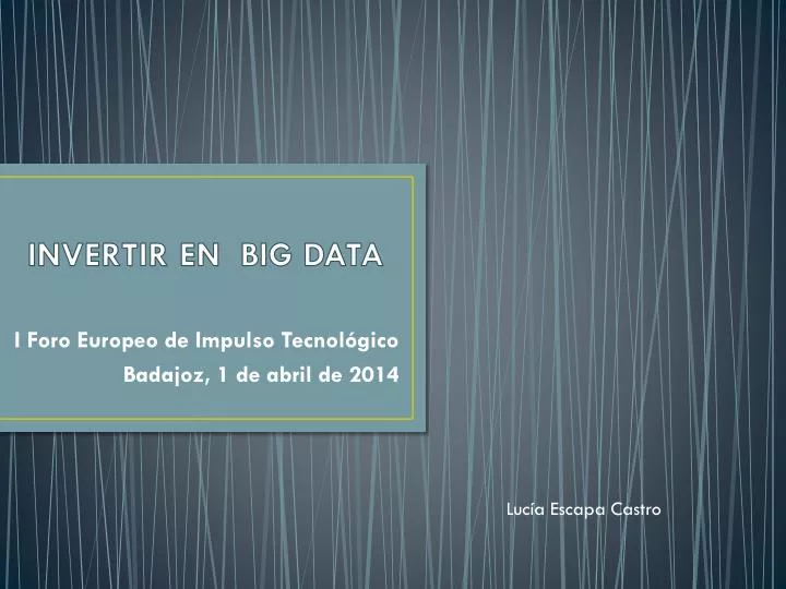 invertir en big data