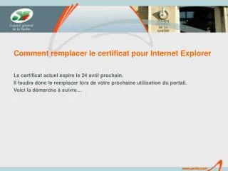 comment remplacer le certificat pour internet explorer