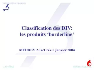 classification des div les produits borderline